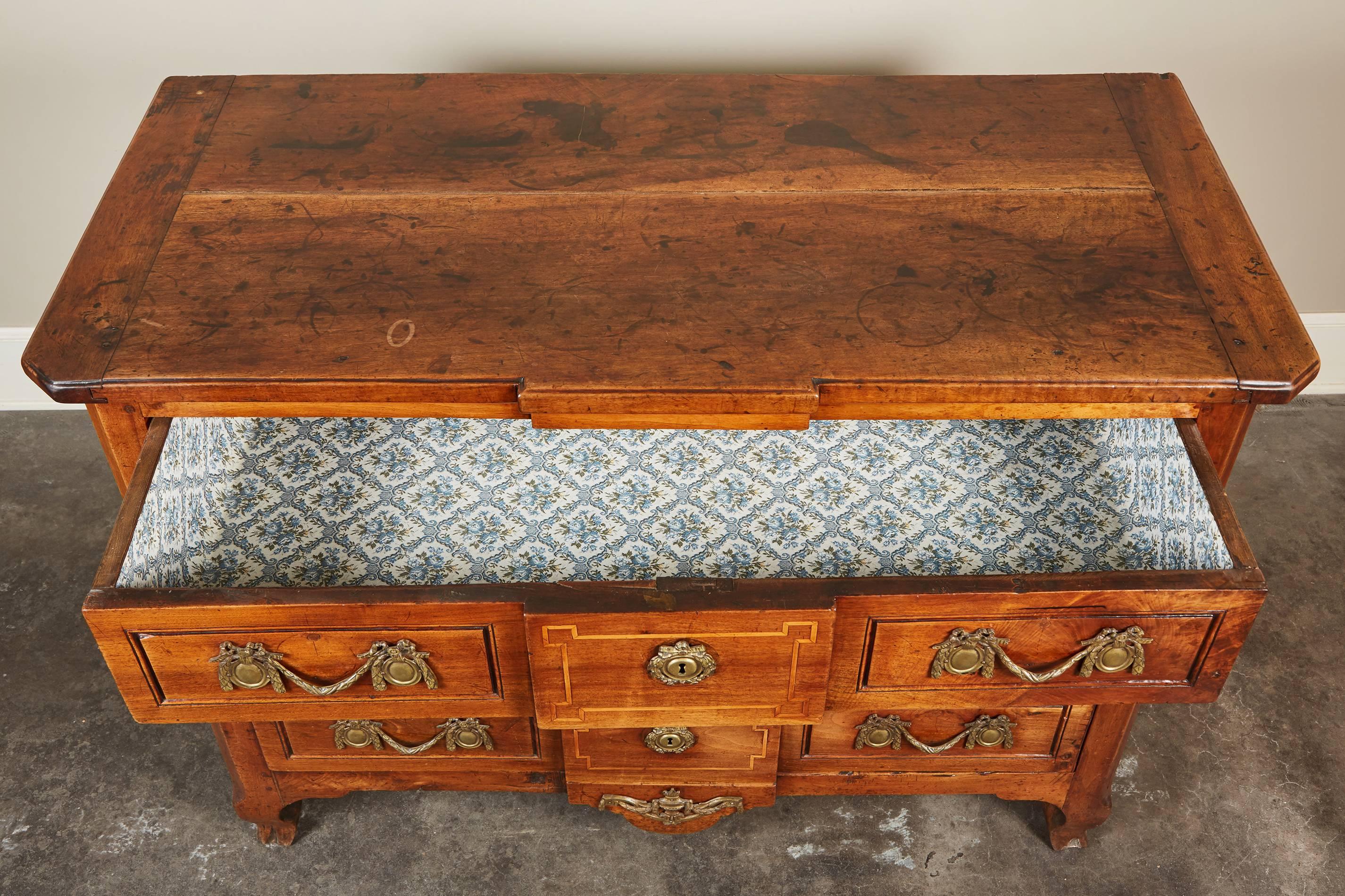 18th century French Louis XVI Walnut Chest of Drawers 4