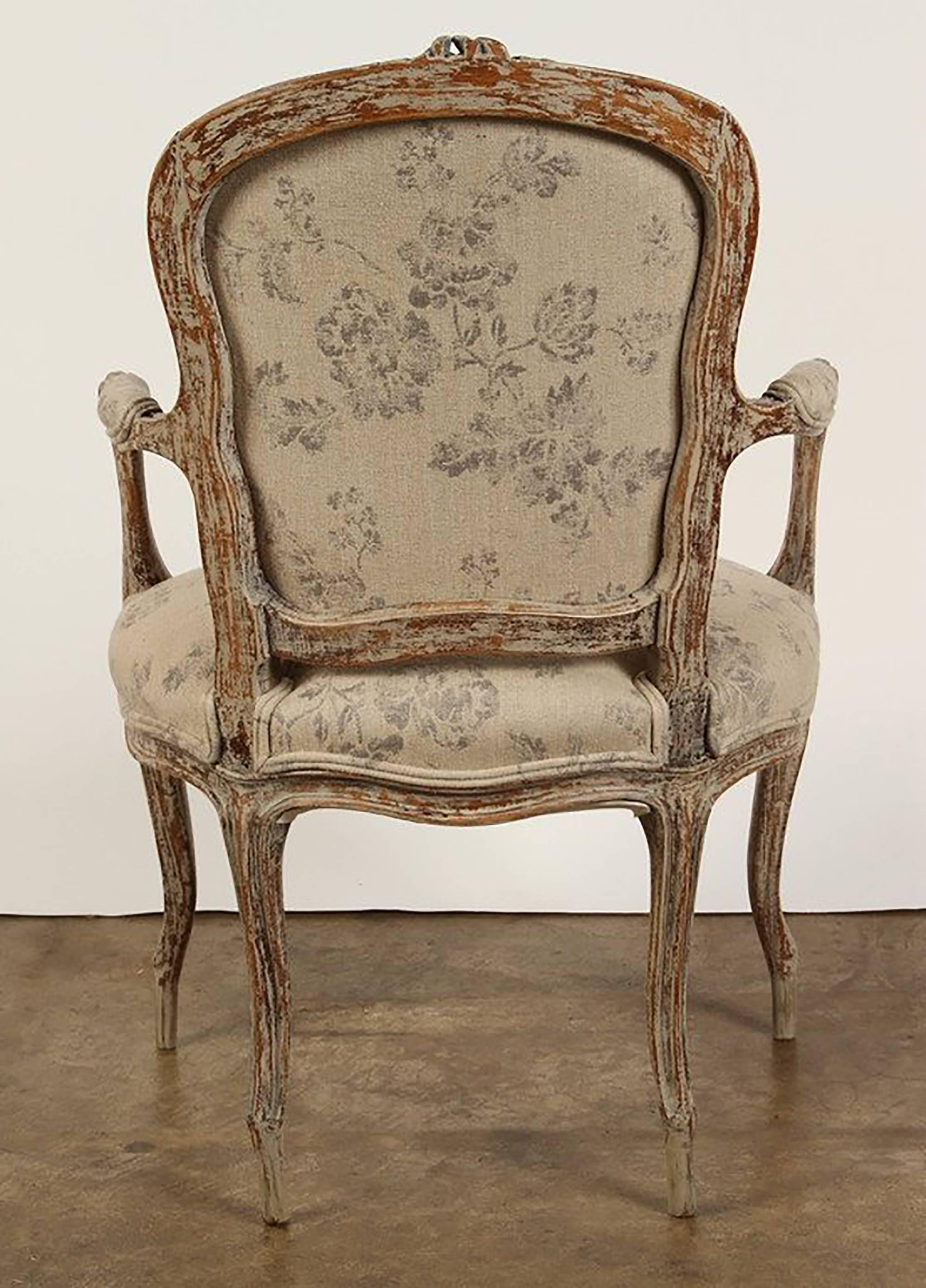19th Century French Rococo Style Armchair