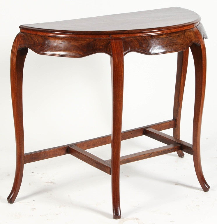 Chinese Rosewood Demilune Table 1
