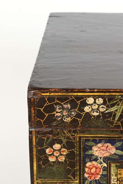 Qing 19th Century Chinese Painted Chest