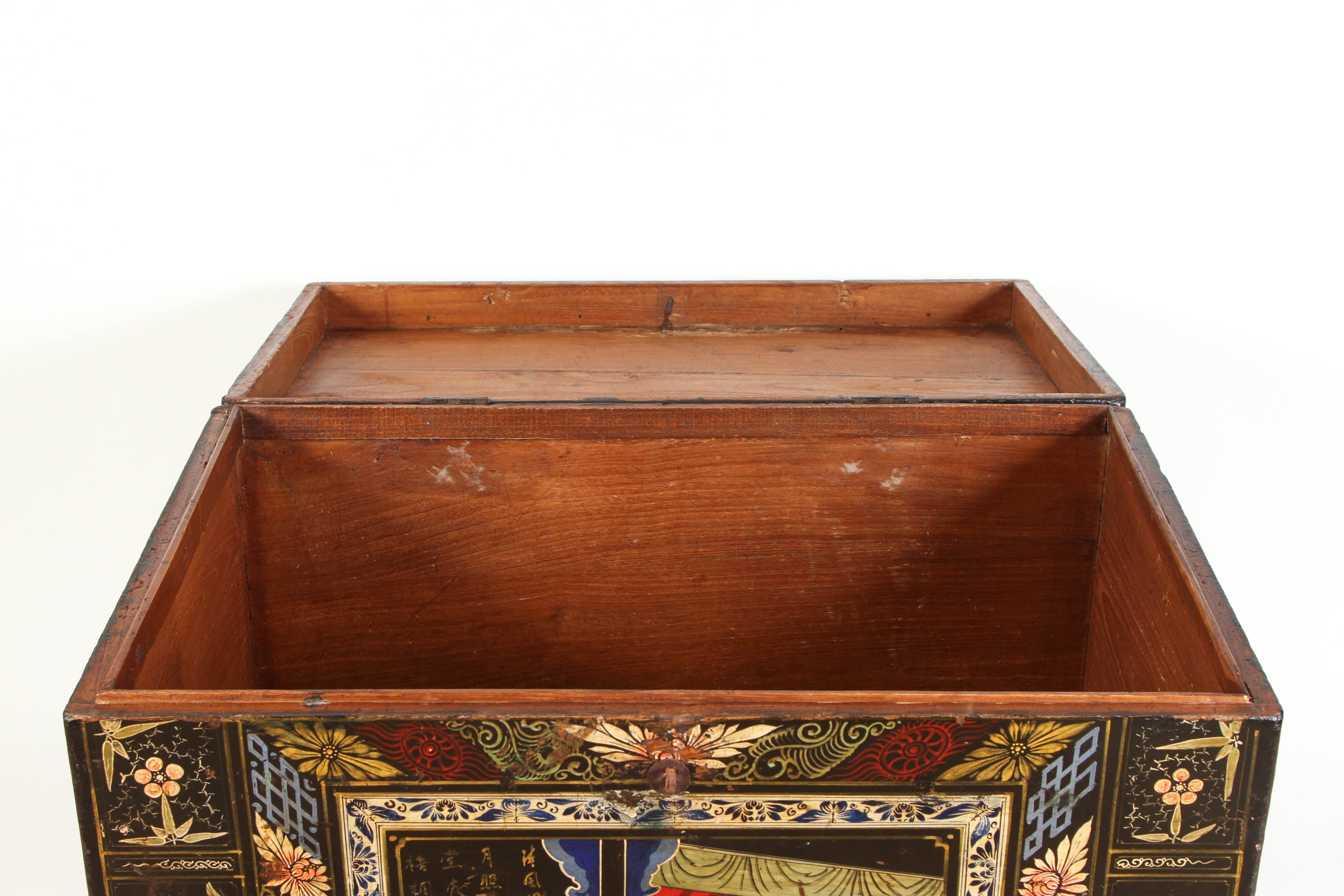 Chinese Painted Chest on Stand 1