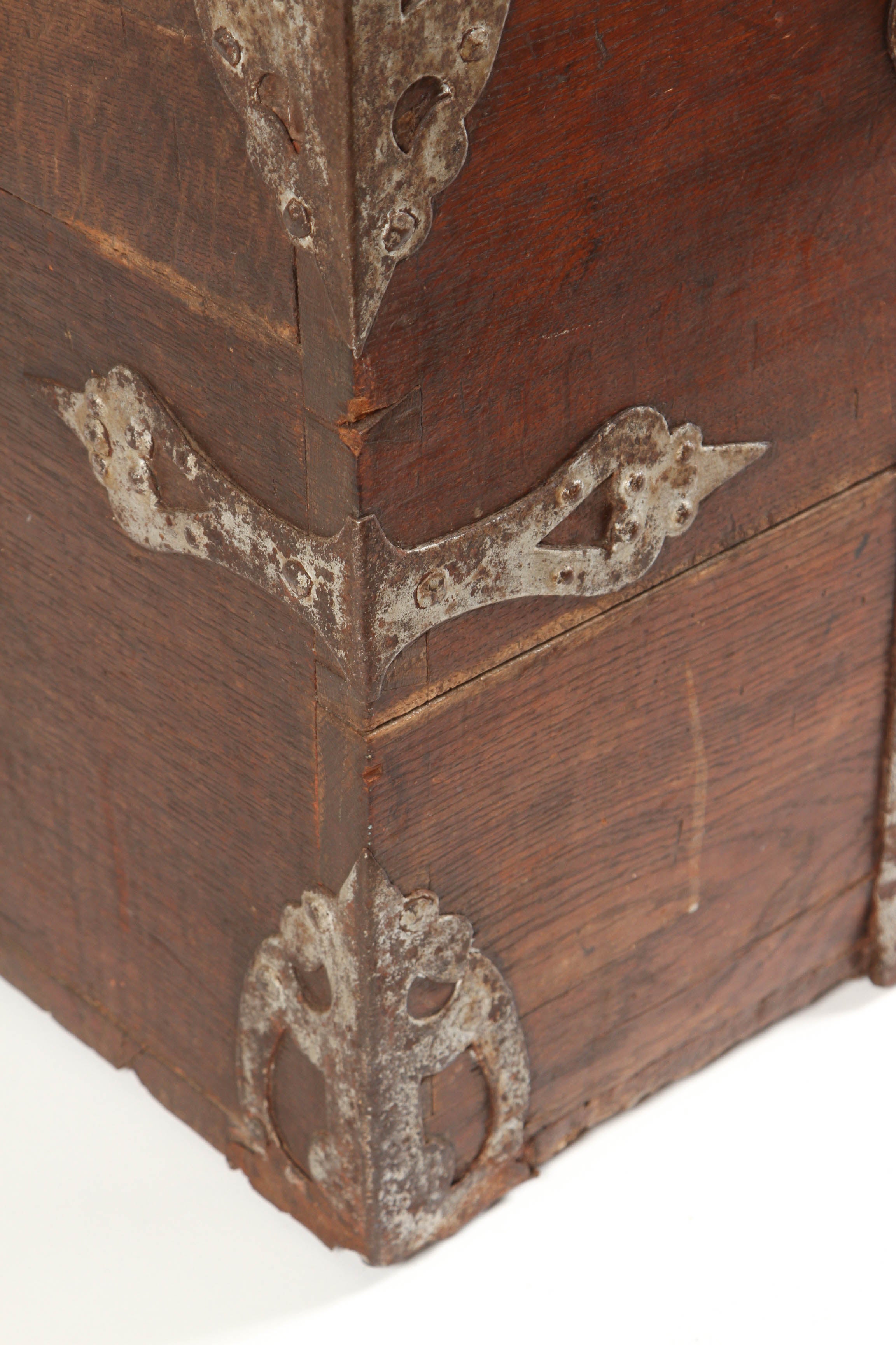 18th Century Danish Oak Trunk with Iron Work 3