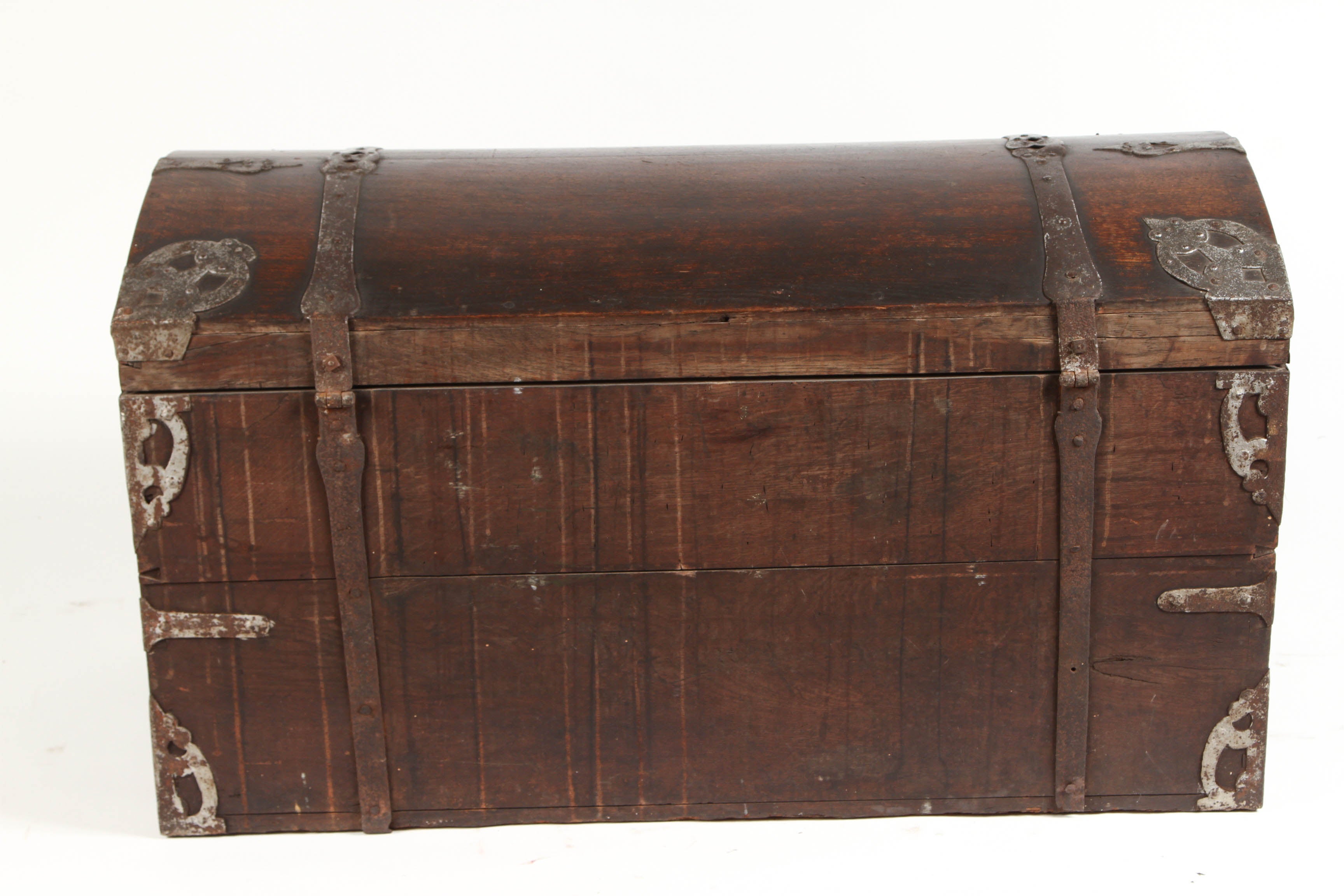 18th Century Danish Oak Trunk with Iron Work 6