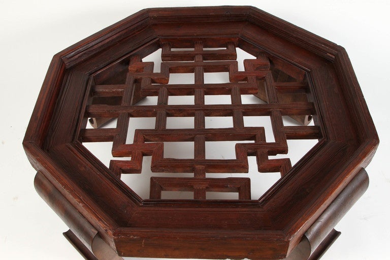 Qing Carved Chinese Window Table