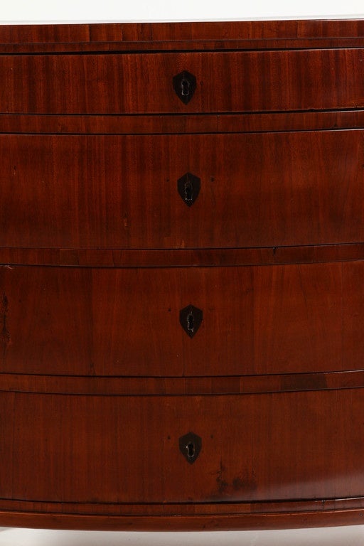 Neoclassical Mahogany Bowfront Chest of Drawers