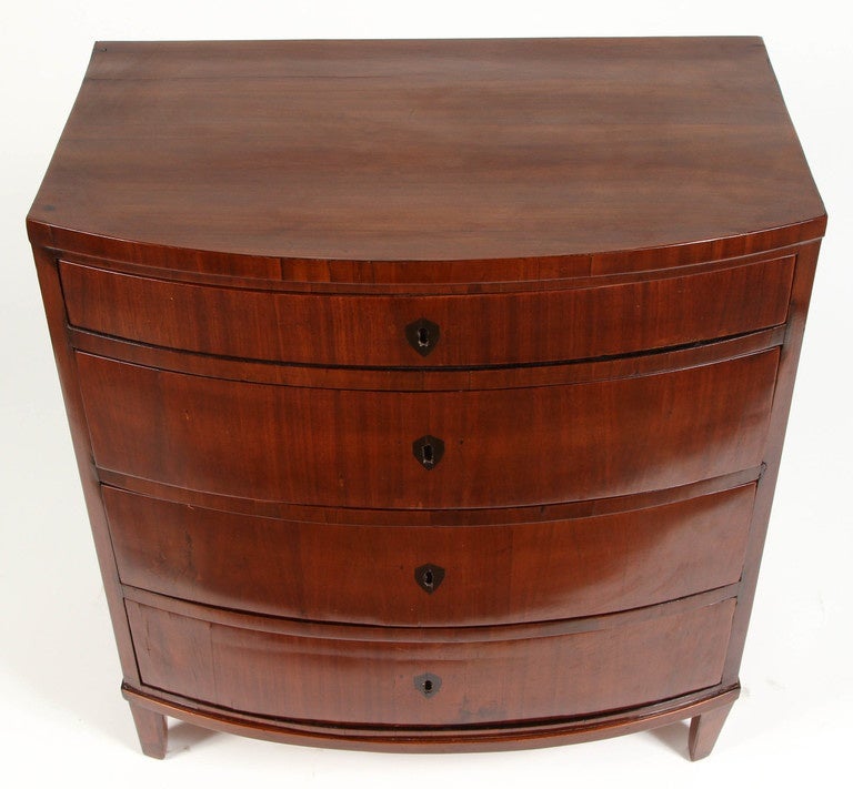 Mahogany Bowfront Chest of Drawers 2