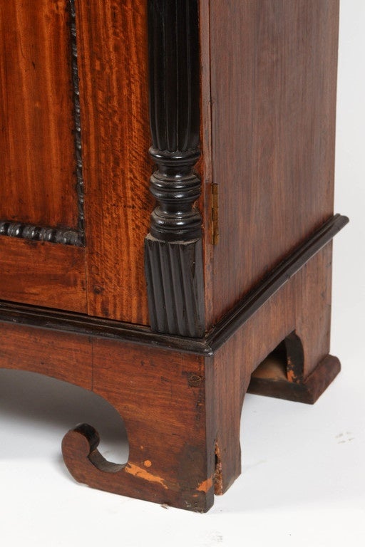 19th Century 19th Centruy British Colonial Satinwood and Ebony Cabinet