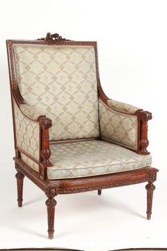 1860 French Carved Walnut Armchair