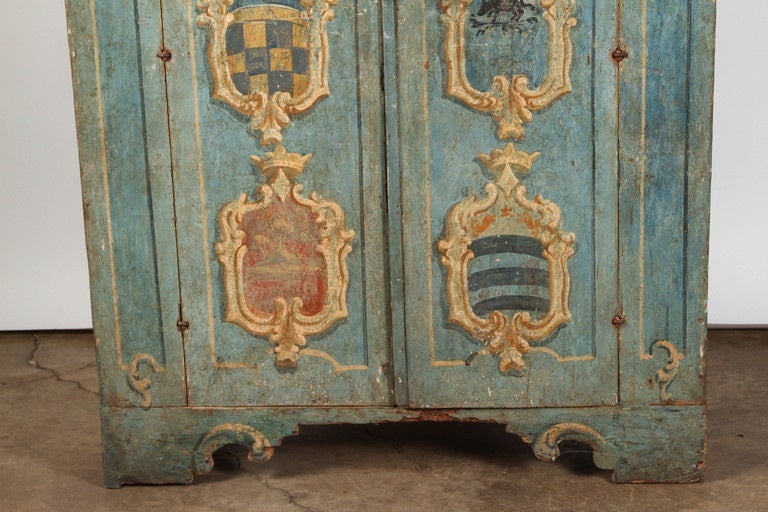 Baroque 18th Century Painted Italian Cabinet