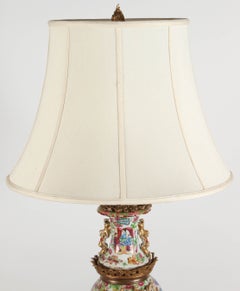 Pair of Chinese Export Lamps with Ormolu