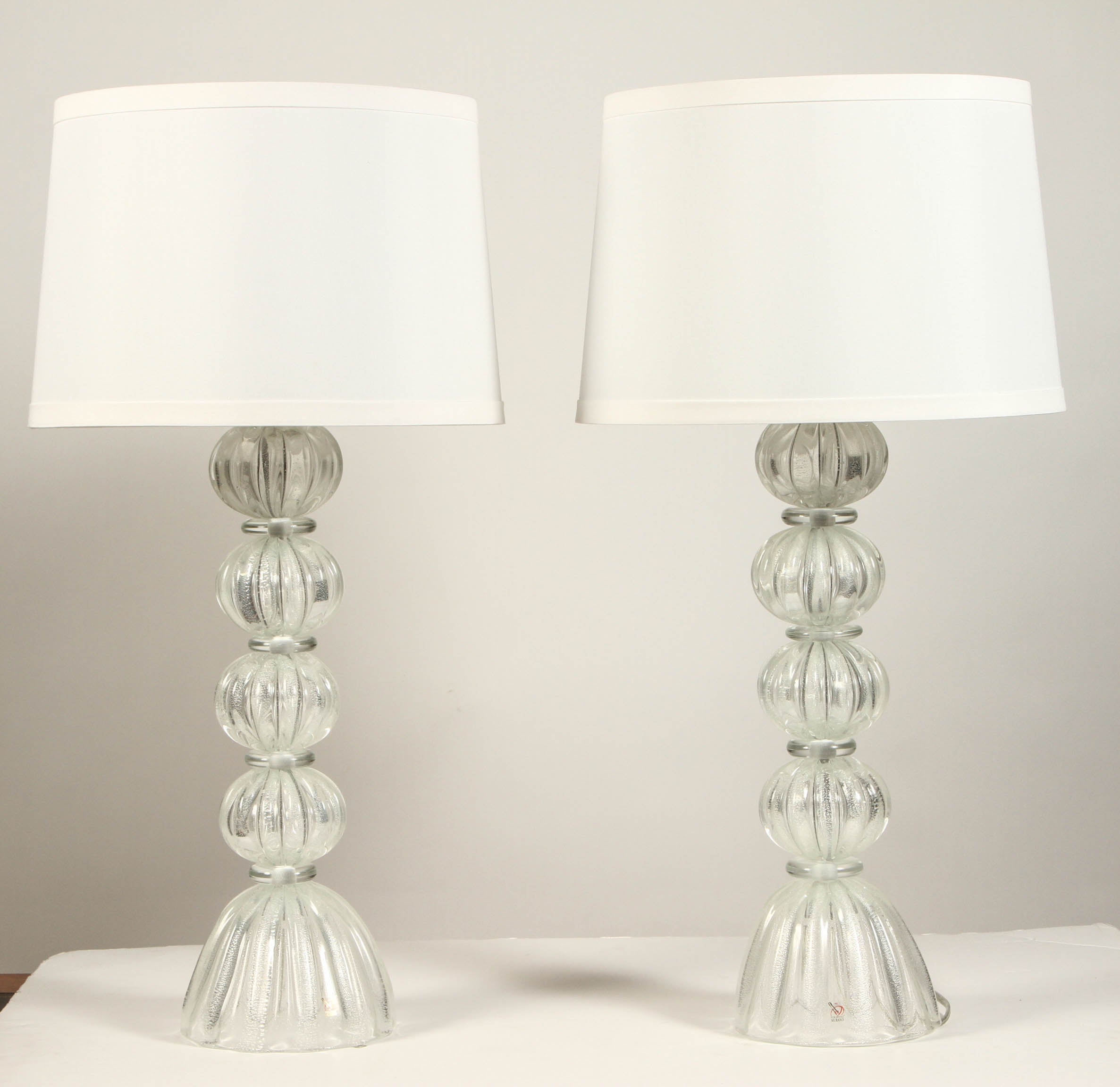 Silver Murano Lamps