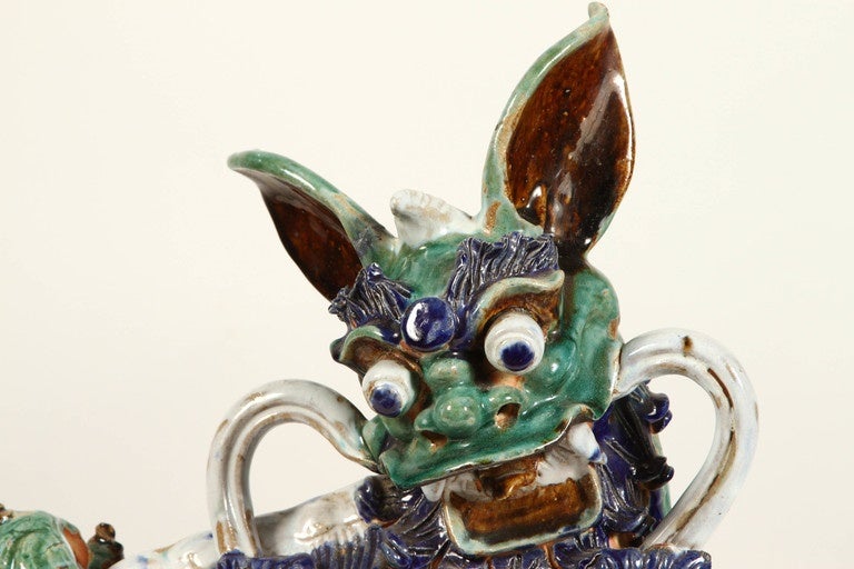 Qing Pair of Late 19th Century Chinese Foo Dogs