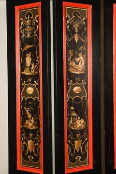 1920 Italian Painted Parlor Doors