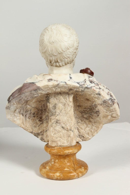 Early 20th Century Italian Marble Bust In Good Condition In Pasadena, CA