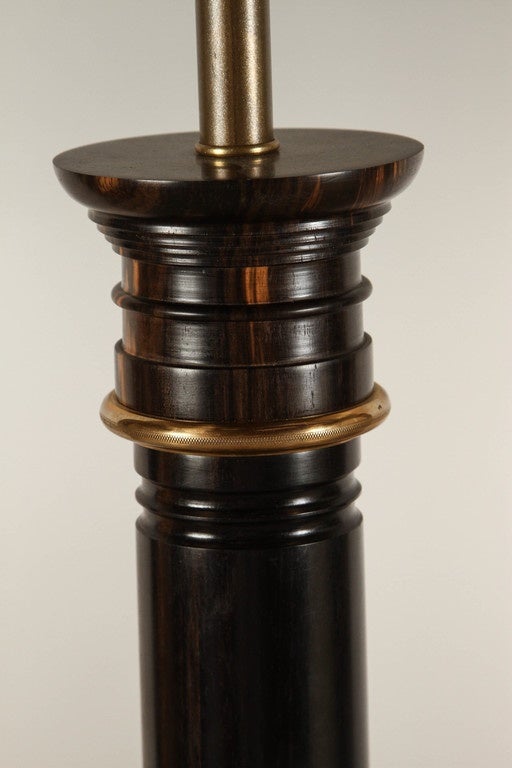 Pair of 20th Century Ebony Lamps 1