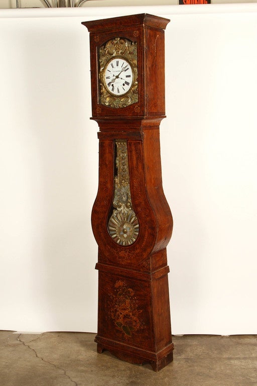 Porcelain 1860 Country French Morbier Clock