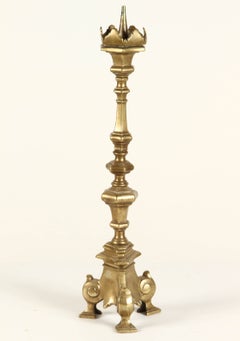 Italian Baroque Brass Candlestick