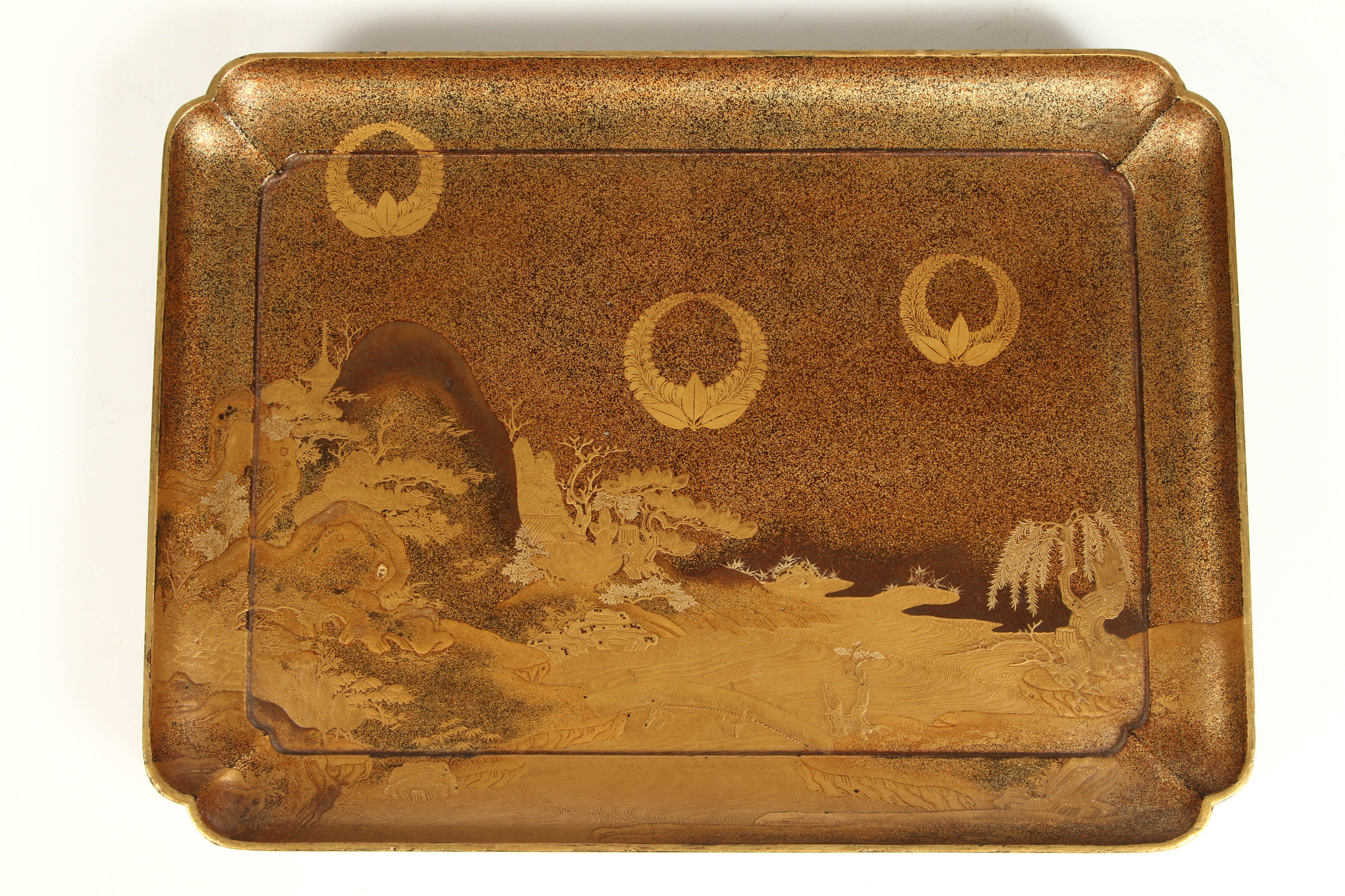 Japanese gold lacquer tray.