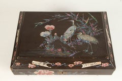 Japanese Lacquer Box with Mother-of-Pearl Inlay