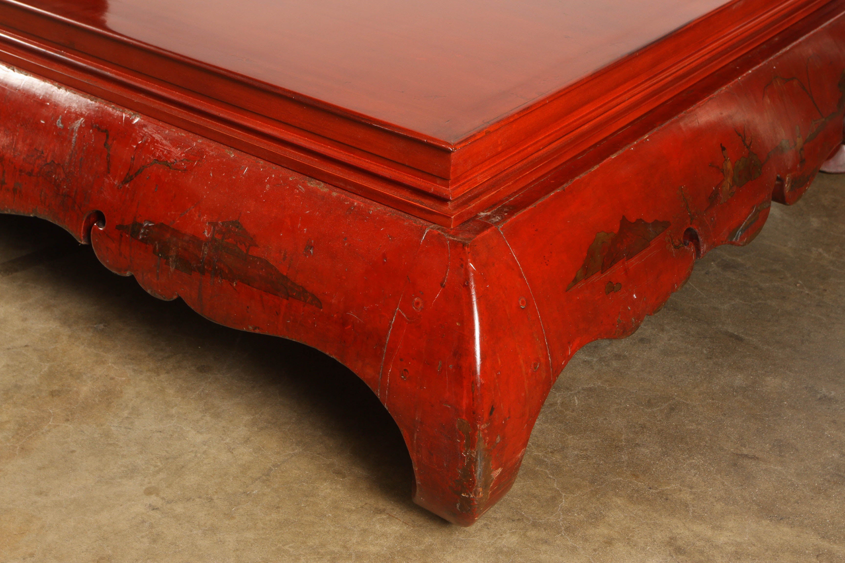 Qing 19th Century Very Large Red 