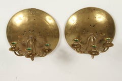 Pair of Danish Brass Wall Sconces