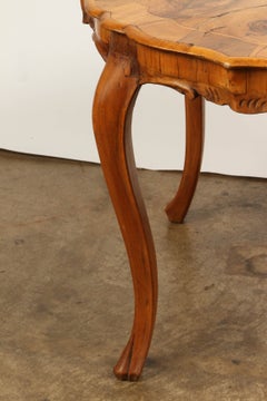 Danish Walnut Inlaid Side Table