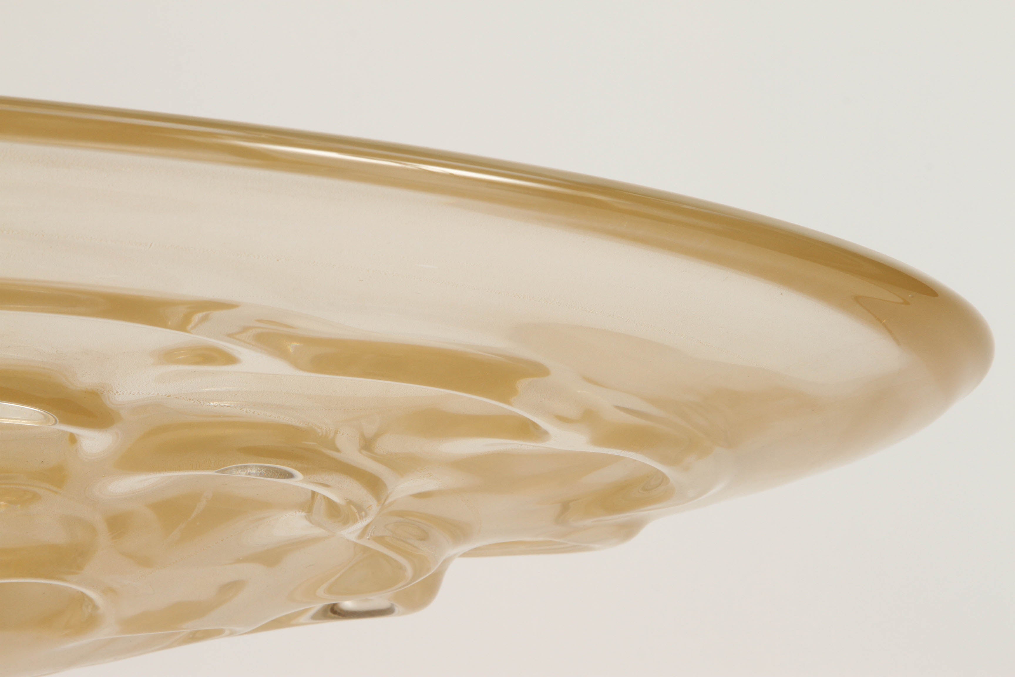 Glass 20th Century Oval Murano Pedestal Bowl