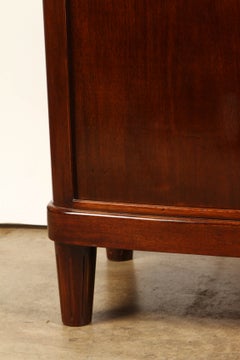 Elegant Danish Mahogany Sideboard with Curved Front