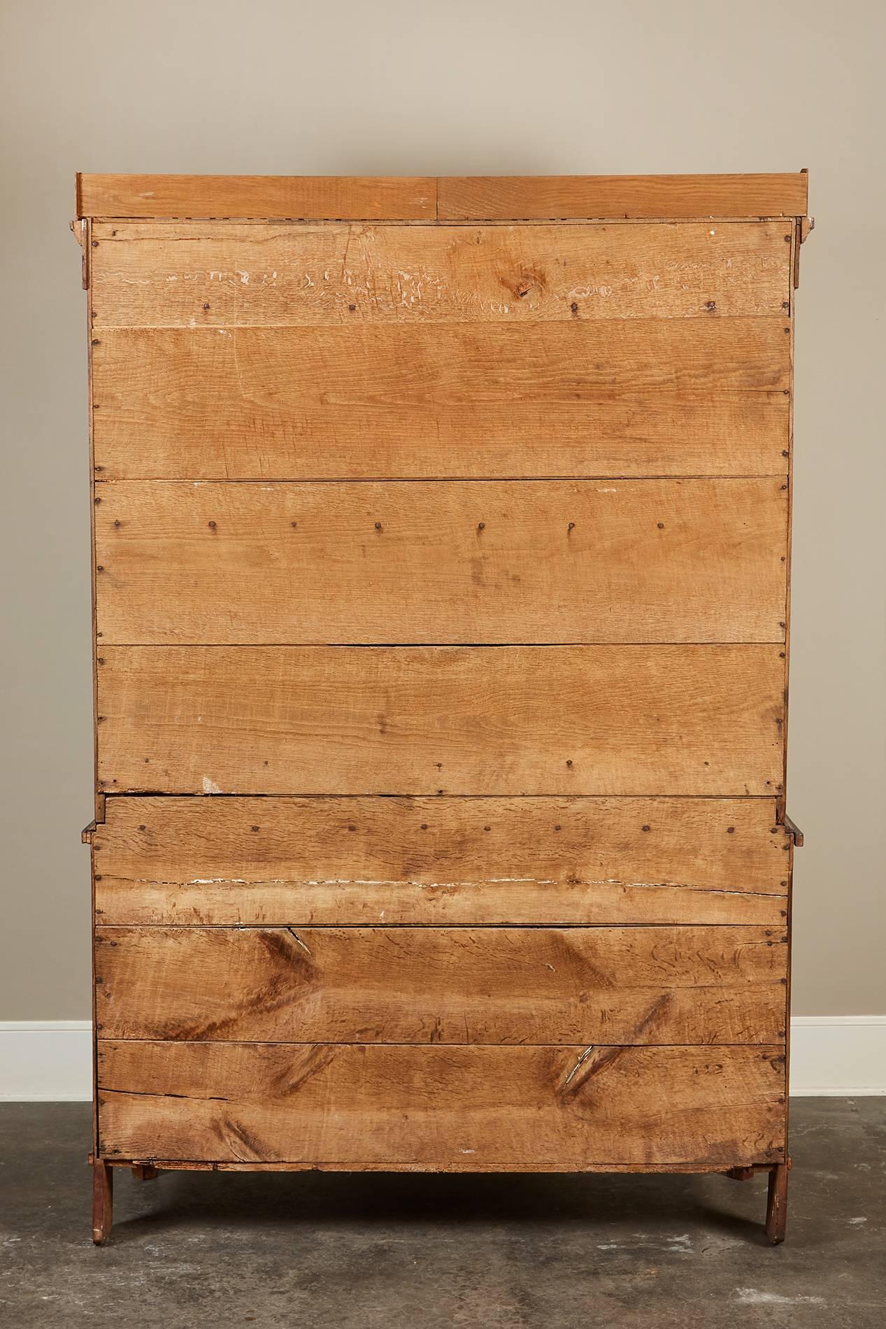 Late 18th Century 2 Door/ 3 Drawer Oak Cabinet  4