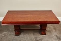 Art Deco Dining Table with Rosewood Burl Top