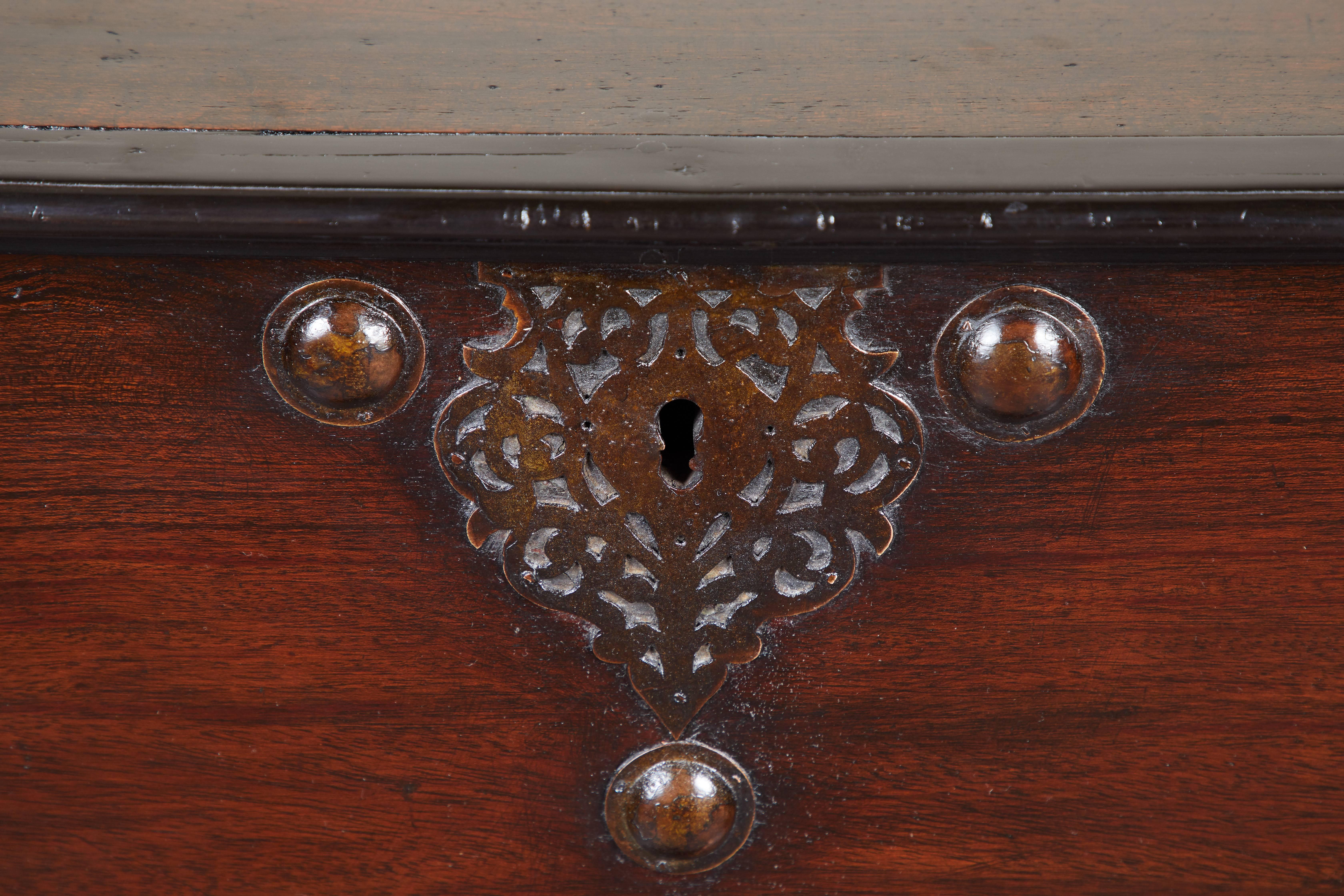 19th Century British Colonial Jakwood and Ebony Trunk 1