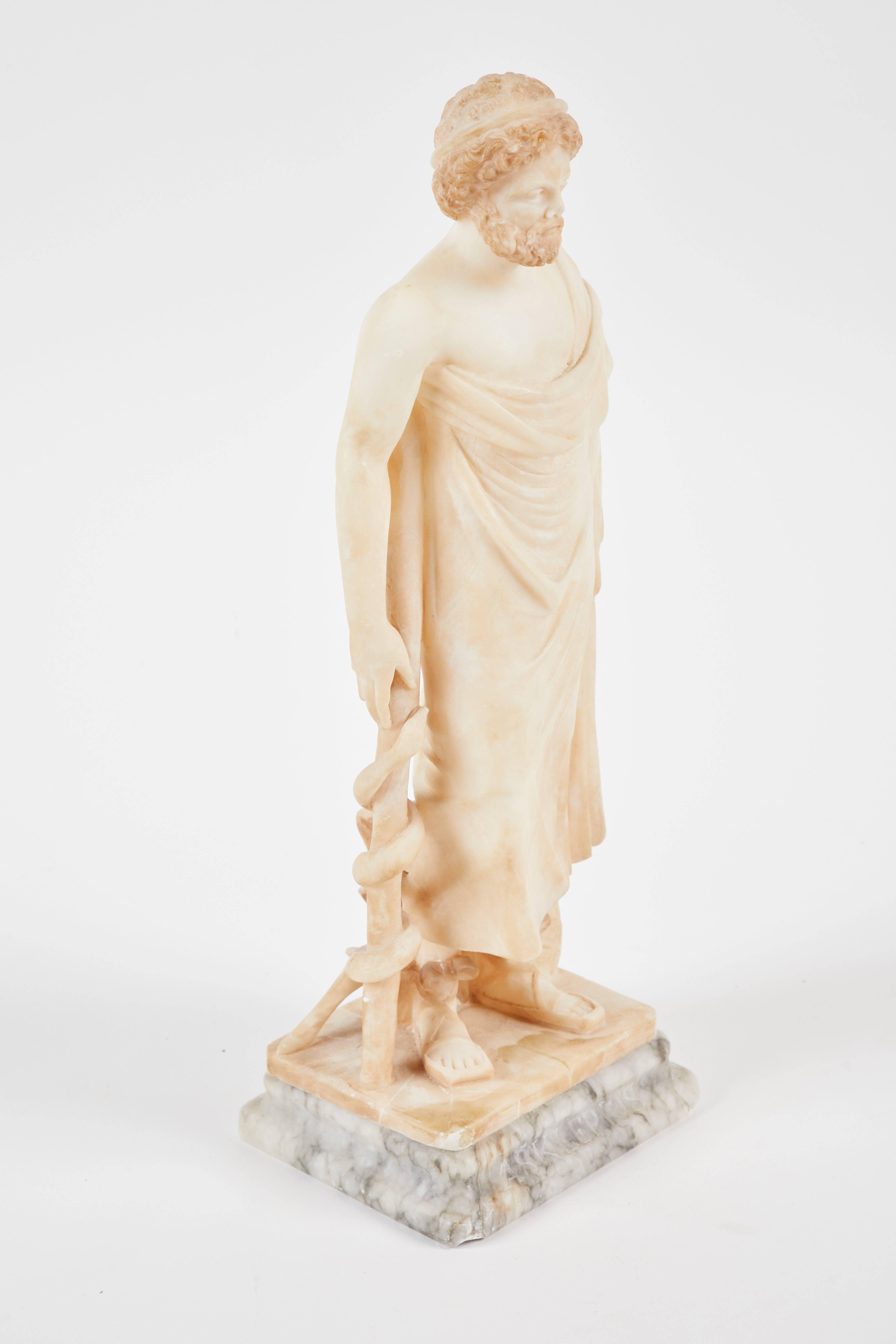 Marble 19th Century Italian Alabaster Figure For Sale