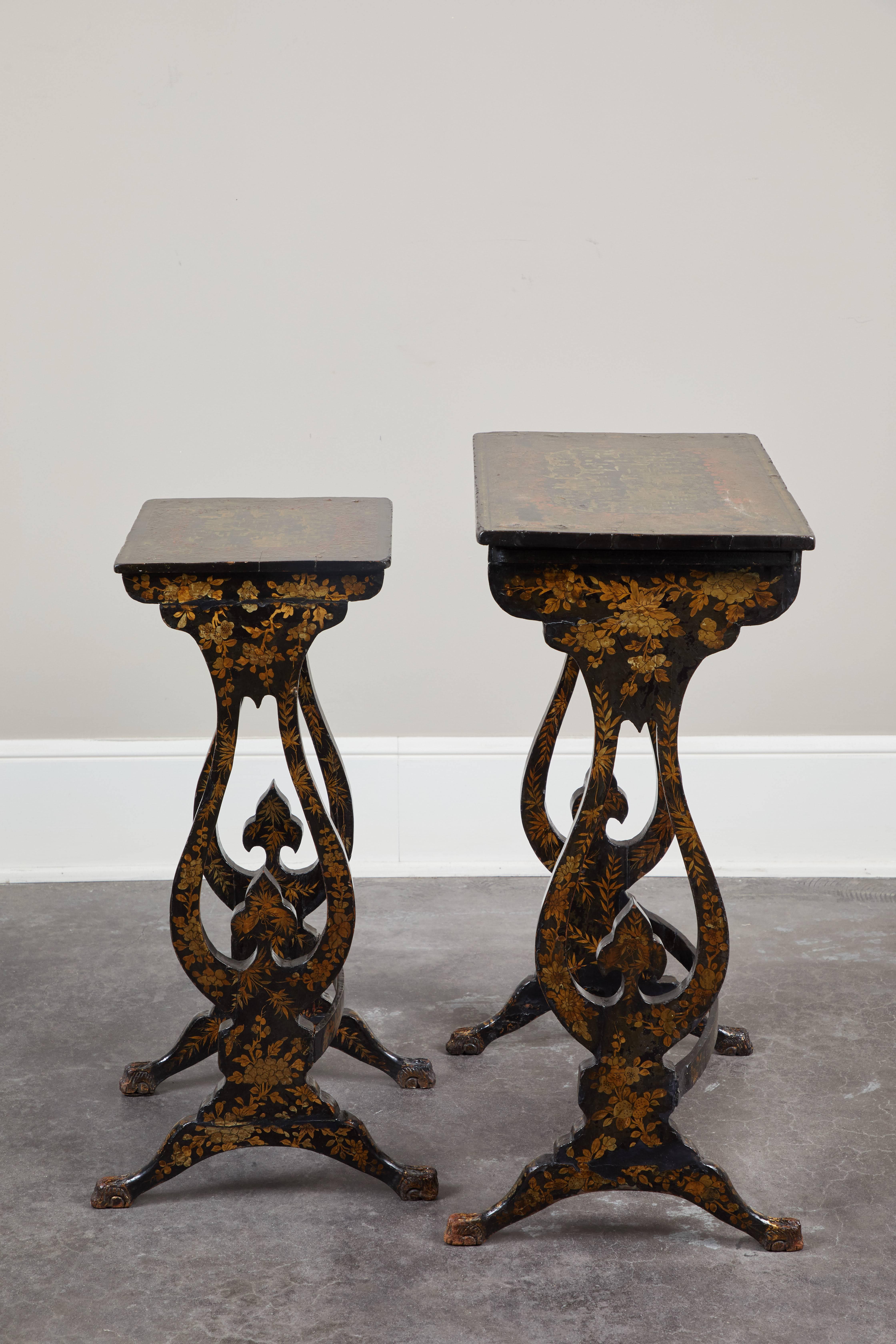Pair of 19th Century English Chinoiserie Pine Tables 2