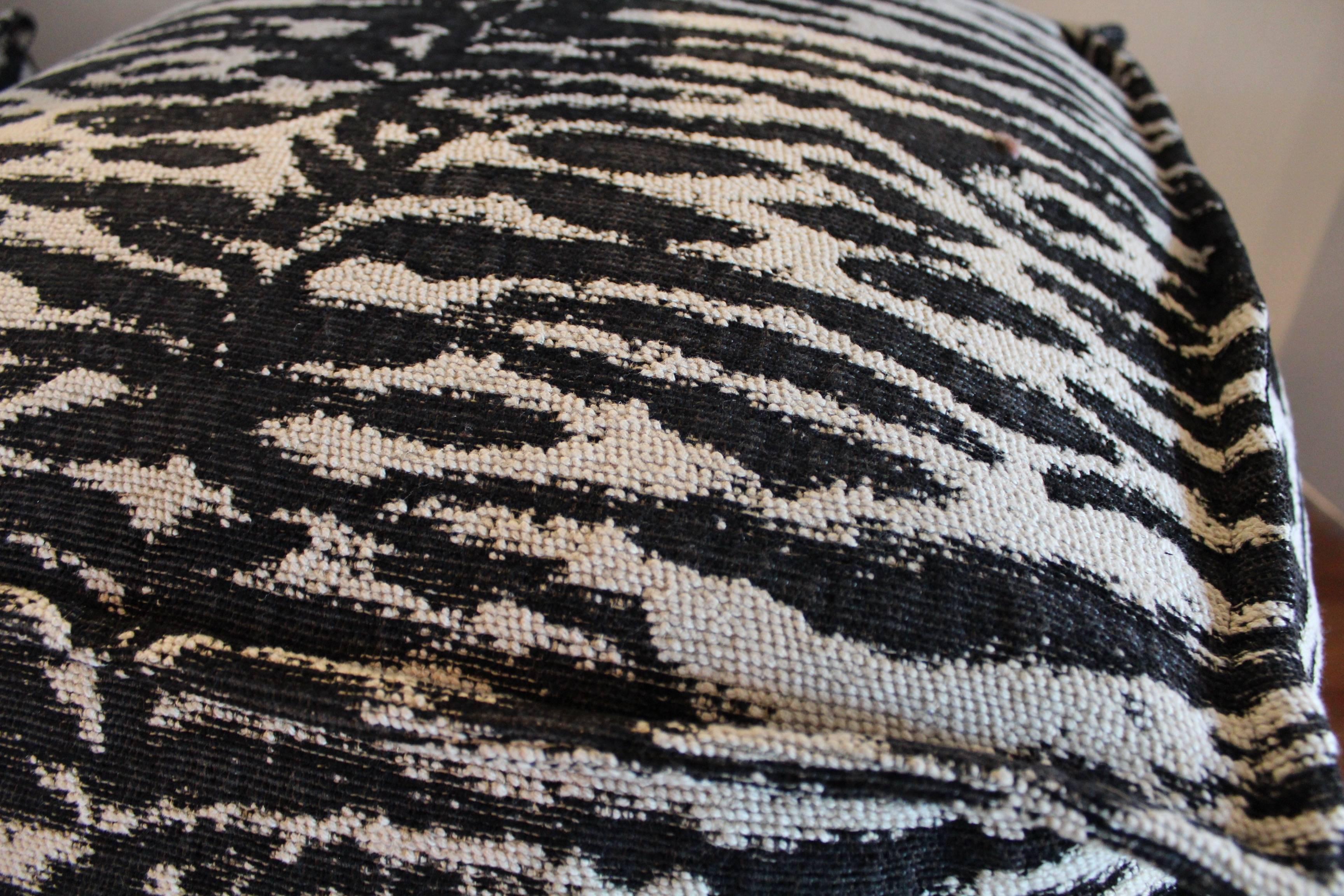 Tribal Zebra Print Ottomans