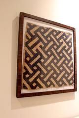 Midcentury Framed African Tribal Kuba Cloth