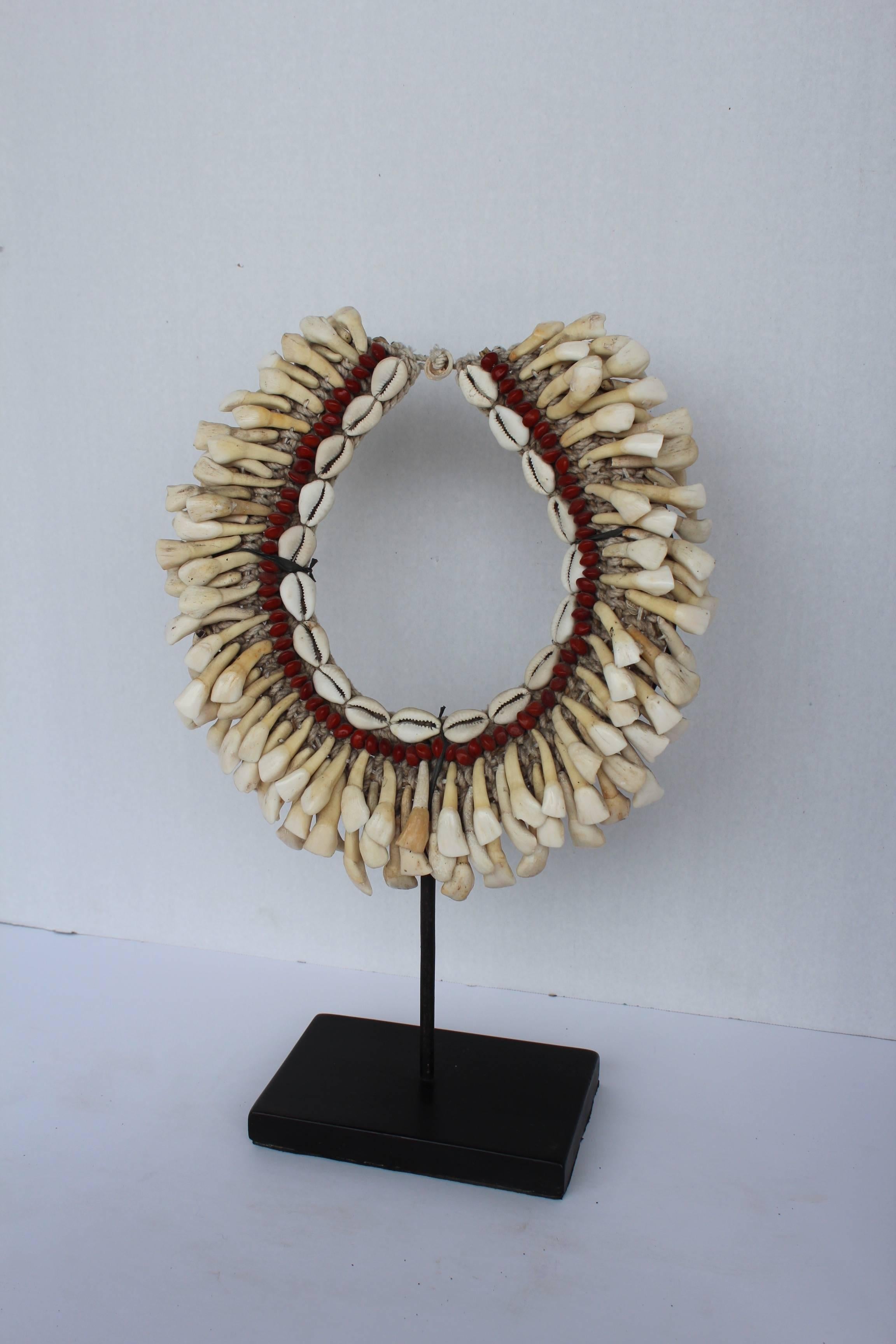 Tribal Teeth Necklaces on Stand 3