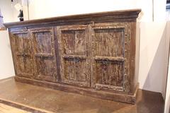 Antique Riveted Four-Door Indian Sideboard