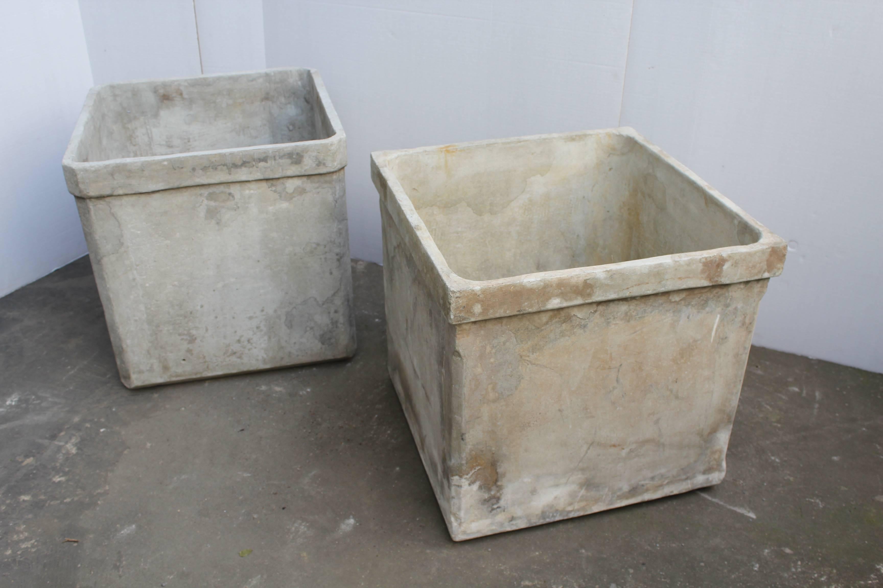 Mid-20th Century Vintage French Cast Cement Planters