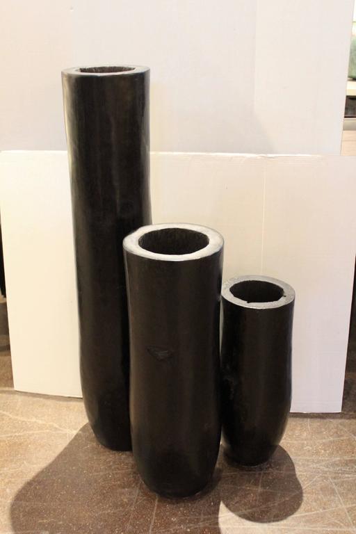 Organic Black Coconut Vases at 1stDibs