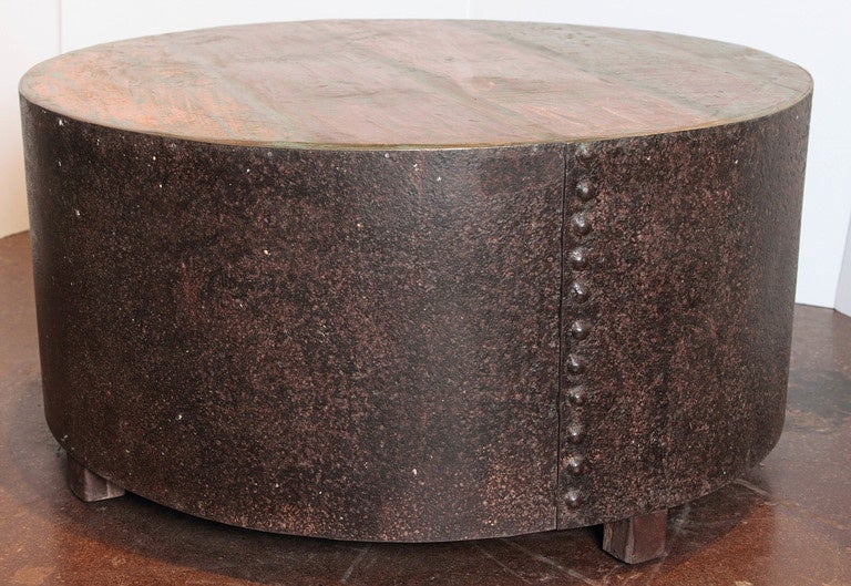 Vibrant Colors Barrel Style Coffee Table