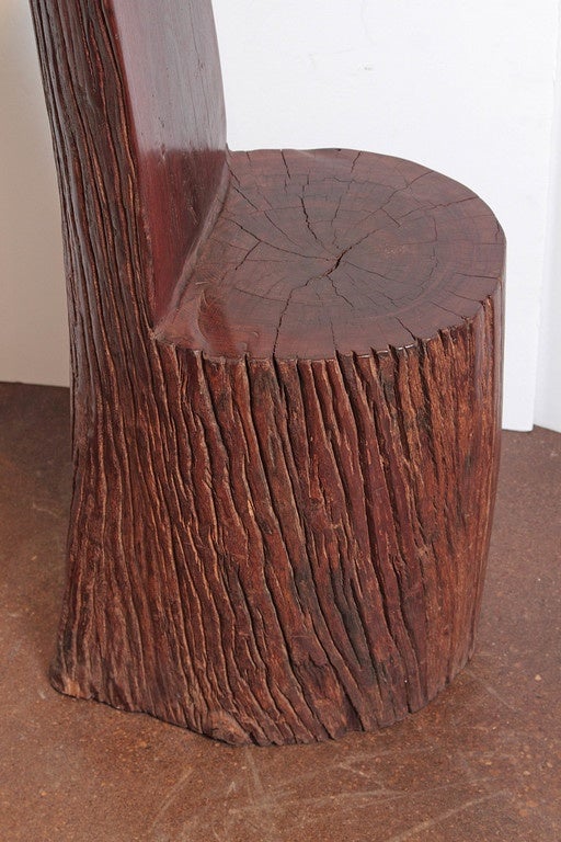 Wood Organic Tree Trunk Chair