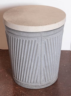 Galvanized Vintage Dolly Tub Side Table