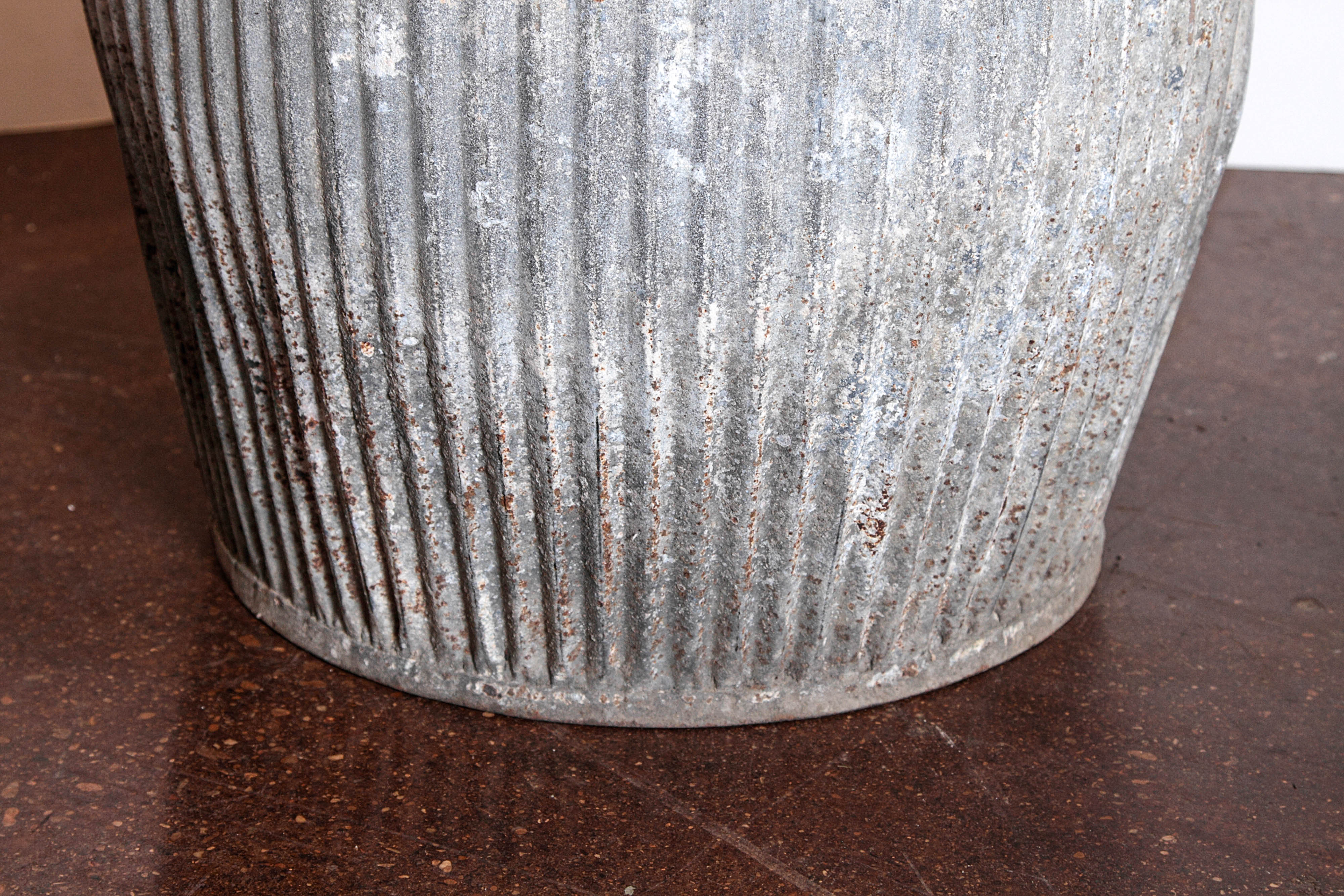 Industrial Galvanized Dolly Tubs Side Tables 