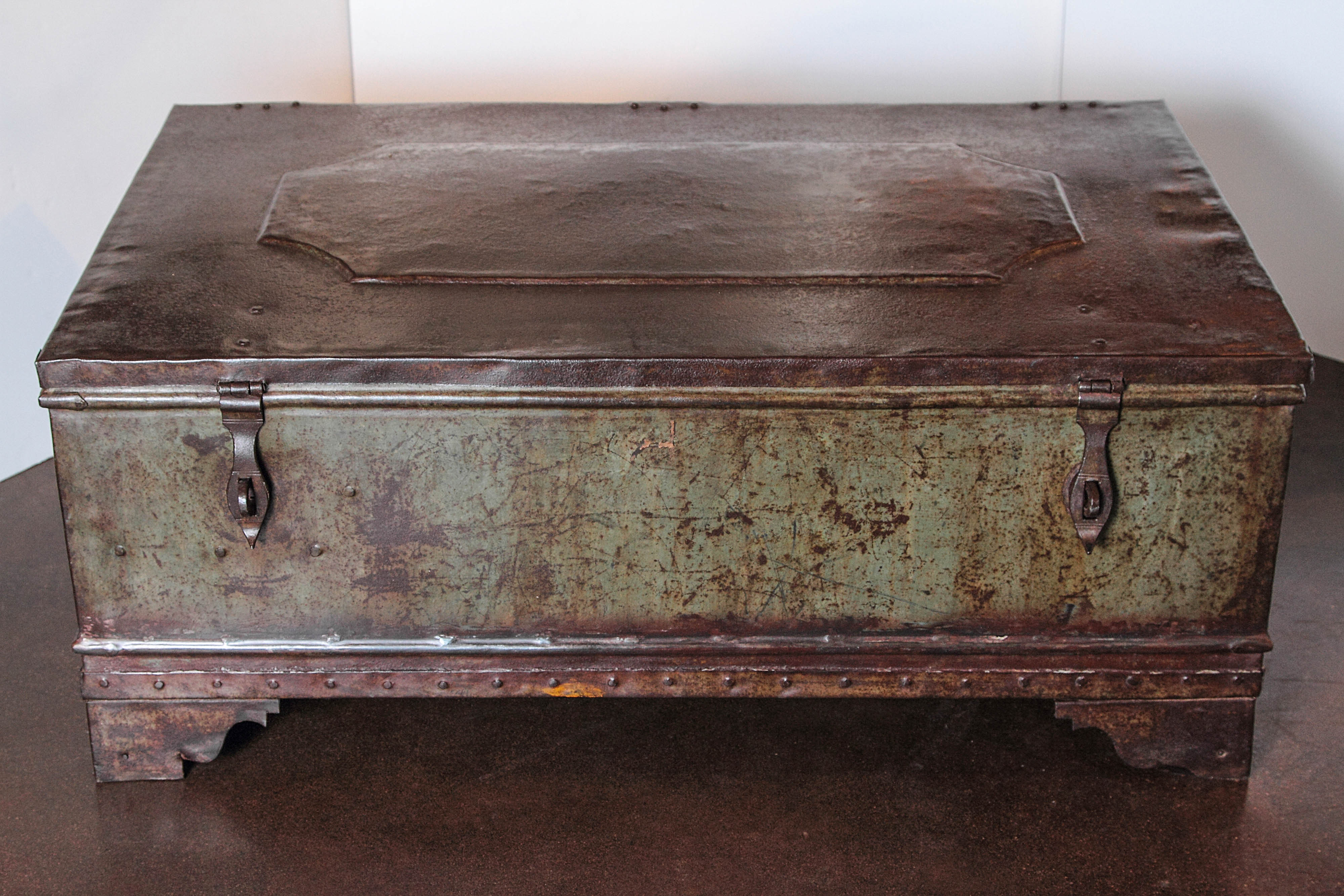 English British Colonial Industrial Storage Box as Coffee Table 