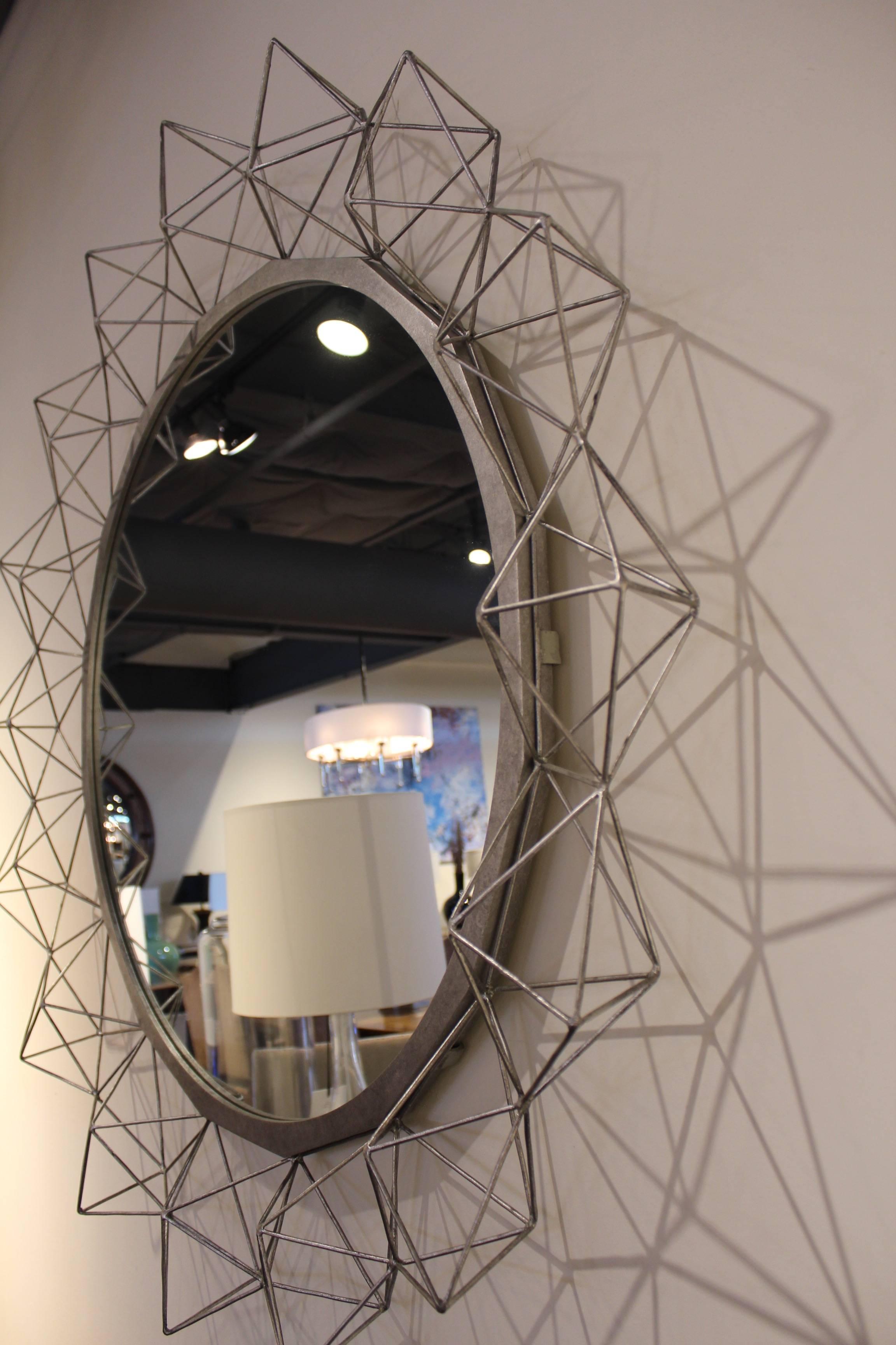 Geometric Mirror  In Good Condition In Dallas, TX