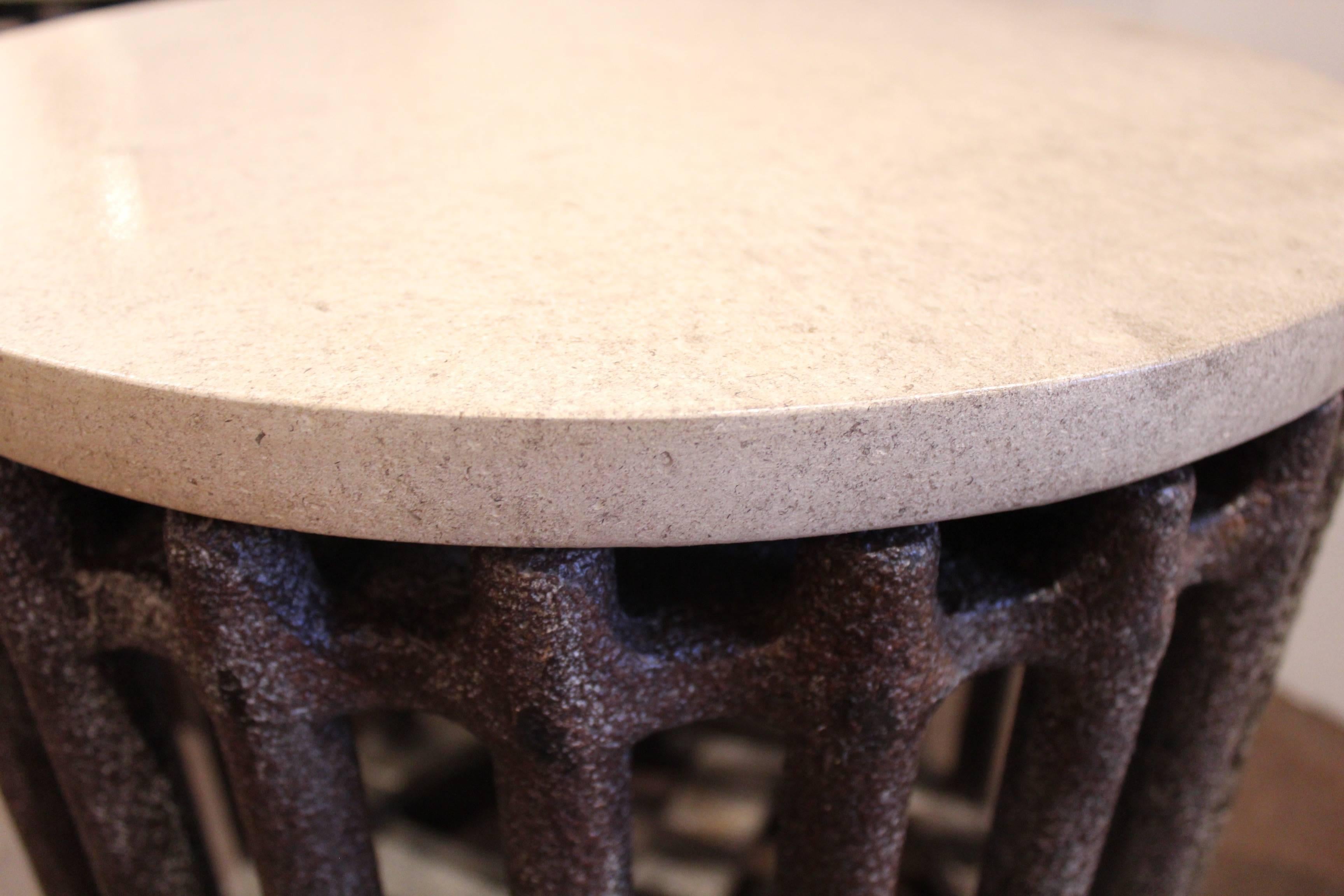 Mid-20th Century Vintage Industrial Side Table , 18