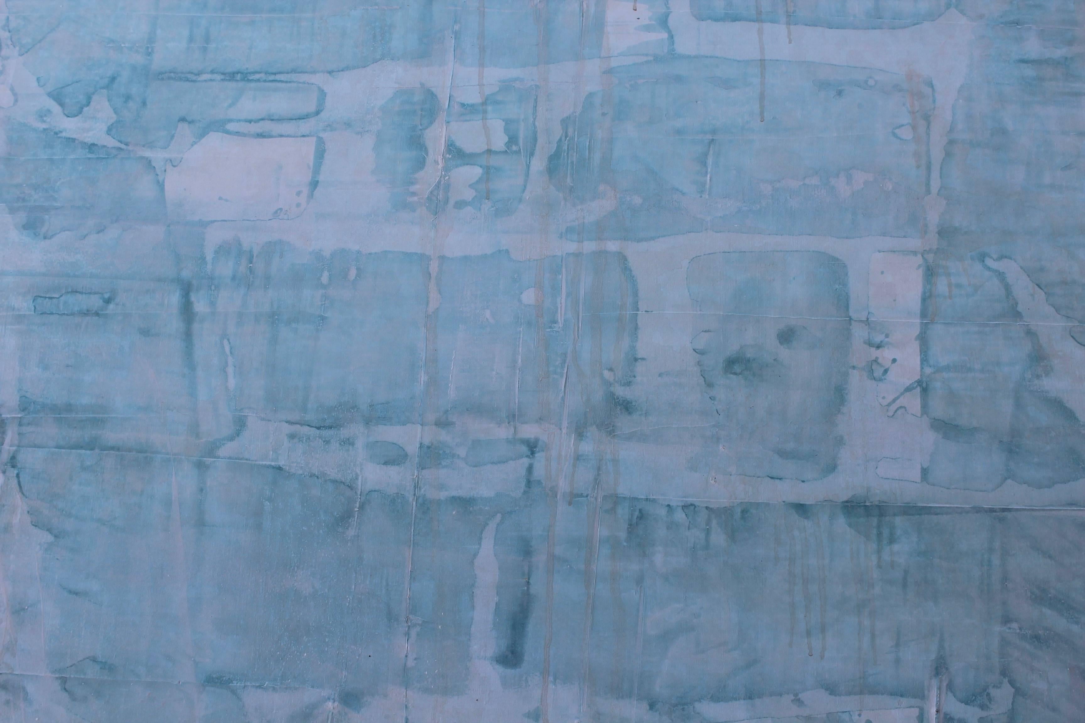 Light Sea Blue Abstract Original Painting 2