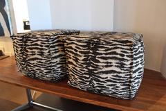 Zebra Print Ottomans