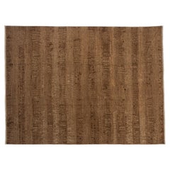 Modern Woven Rug in Cognac Tone