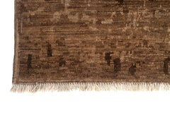 Modern Woven Rug in Cognac Tone